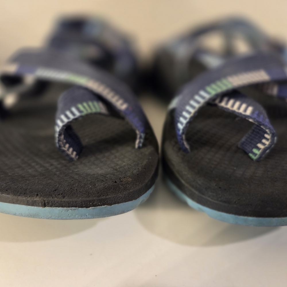 Womens Blue and Green Chaco Sandals - Picture 2 of 6